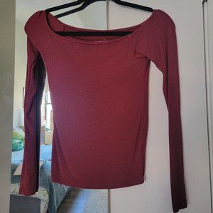 Klassy Network Wine Off the Shoulder Brami Top